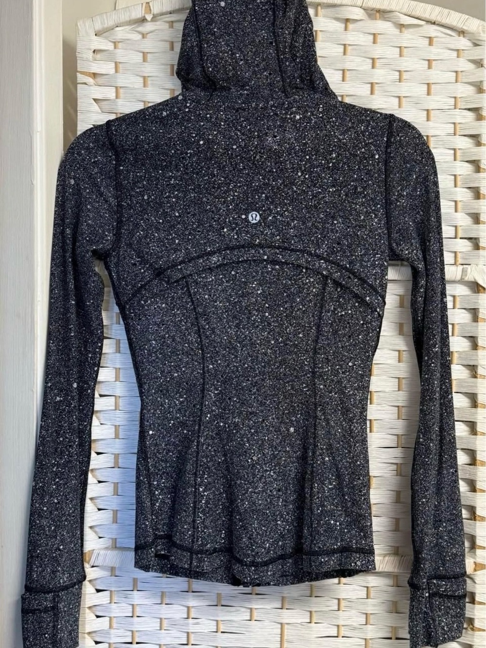 lululemon athletica Black Speckled Full-Zip  Defines Jacket Size 2